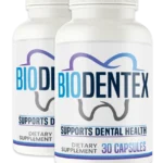 BioDentex dental health supplement bottle supporting healthy teeth and gums.