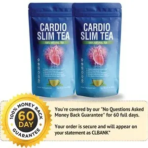 Cardio Slim Tea box with 30 herbal tea bags for weight management and energy support