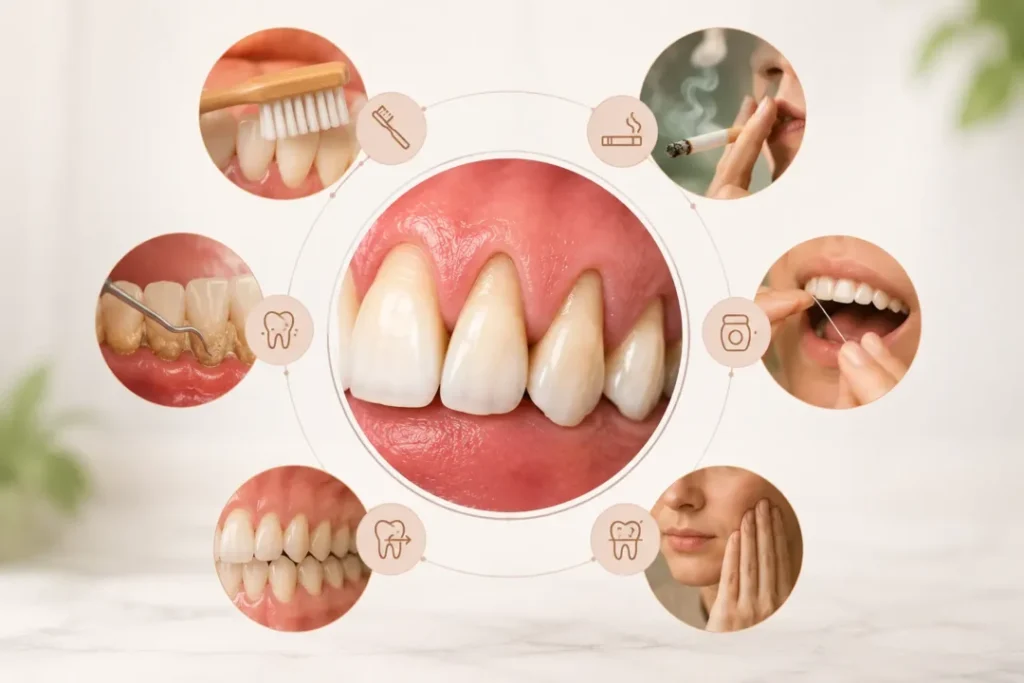Causes of gum recessions